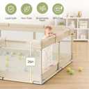 Uanlauo Baby Playpen for Babies and Toddlers, 71×47in Large Playpen, Beige