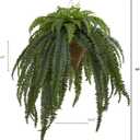 Nearly Natural 50 in Artificial Giant Boston Fern Hanging Cone Room Decor