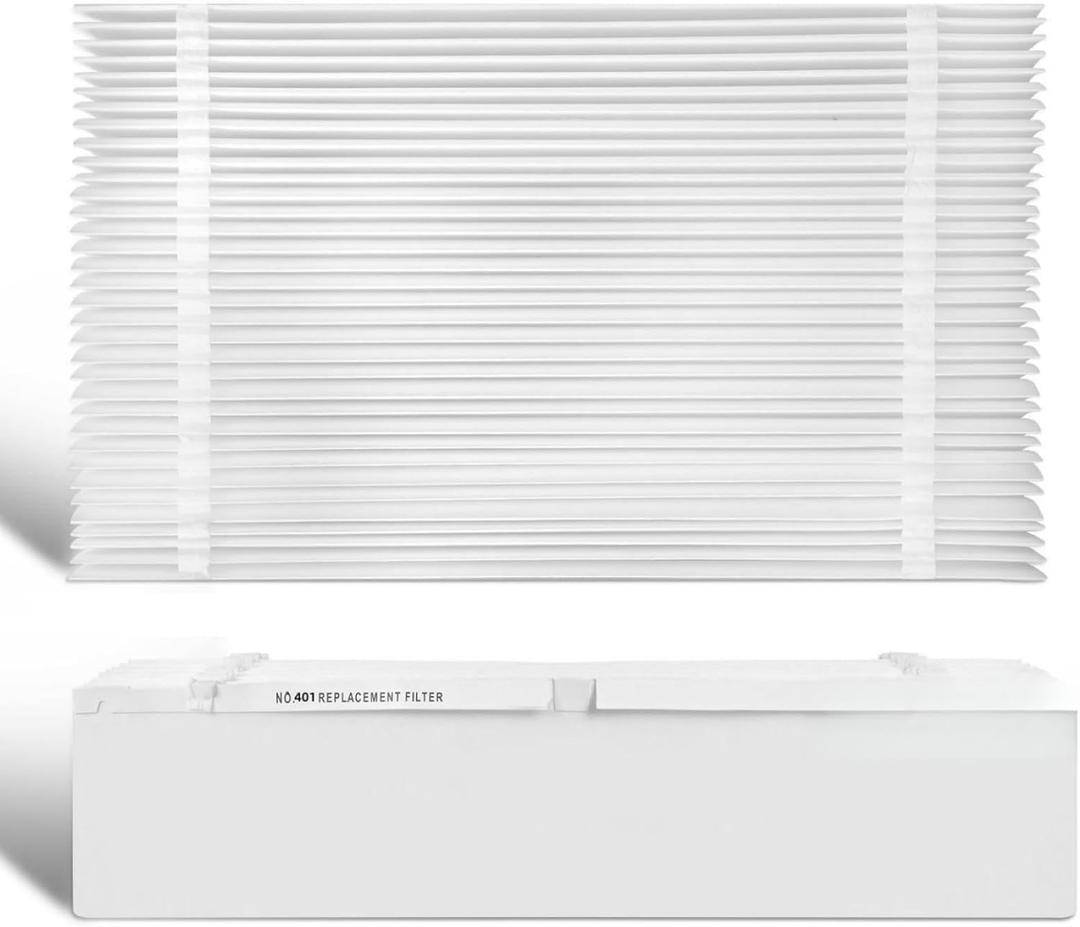 401 Replacement Filter Compatible with AprilAire 2400, Space-Gard 2400 Whole-House Air Purifier, MERV-10 Furnace Filter, 16x25x6 Air Filter, 2 Pack