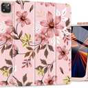 Mektron for iPad Pro 12.9 M2 2022 Case Compatible iPad Pro 12.9 inch 6th/ 5th/ 4th/ 3rd Gen Cover 2021 2020 2018 Tablet Case with Soft Back Cover for 12.9-inch iPad Pro, Floral C293