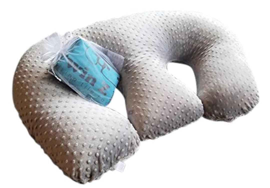 Twin Z The Pillow - 6 uses in 1 Twin Pillow ! Grey Plus Free Travel Bag!