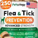 Flea and Tick Prevention for Dogs Pills - 250 Soft Chews - Natural Dog Flea & Tick Control - Oral Defense Treatment for Dogs Supplement - Vet Formulated Chews - All Breeds & Ages - Made in USA EXP 08/2028