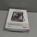 Warmco 20000mAh Battery Powered Fan, Ultra-Slim 8-Inch Portable Camping Fan with Light, Up to 48H Runtime Rechargeable Desk Fan for Bedroom, Outdoor, Tent, Travel, Cruise Ship Essentials (Black)