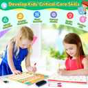 2 x Toddler Preschool Learning Activities Handwriting Practice Book, 40 Pages Kindergarten Educational Workbooks, Autism Learning Resources, Montessori ABC Tracing Busy Books Toys Gifts for Kids Ages 3-5