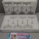 11oz Large Vintage Coupe Glasses Set of 6, Ribbed Cocktail Glasses,Classic Espresso Martini Glasses,Margarita and Champagne Glasses for Bar,Wine,Dessert,Cocktail Glassware Gift Set