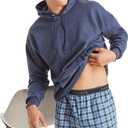 Hanes Men's Underwear Boxers Pack, Cool & Breathable Cotton Underwear, Moisture-Wicking Boxers for Men (Blue, Large)