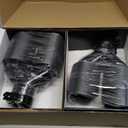 2-Pack Carbon Fiber Dual Exhaust Tips 2.5" Inlet to 3.5" Outlet, Universal Tailpipe 2.5 Inch Exhaust Muffler Tips (Matte)