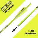 Crossbow Bolts 20inch Fluorescence Color Carbon Crossbow Hunting Arrows with 4" Vanes and Replaced Arrowhead(12 Pack)