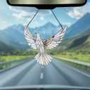 Dove Ornaments Decor for Window Hanging, Dove Lover Gifts for Women Men, Farm Animal Home Wall Room Decorations, Christmas 2D Flat Acrylic Ornamnet