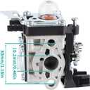 SRM 2620 Carburetor for Echo SRM 2620 SRM-2620T PPT-2620 SRM-2620 Trimmer A021004601 A021004600 26X Carburetor for Shindaiwa T262X C262 LE262 EB262 Blower Trimmer with Air Filter Kit