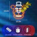 Bear Neon Signs for Wall DecorLED Neon Lights for GameroomBirthdayChristmas Gifts for kids 5V Power Adapter (wite+orange)