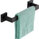 12 Inch Towel Bar for Bathroom 12/16/24/28/32/36 Inch Kitchen Towel Holder Matte Black Towel Rod Wall Mounted SUS304 Rustproof Towel Rack Modern Square Design (1, Matte Black, 12 Inch)