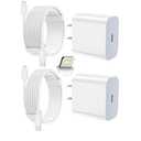 iPhone Charger Fast Charging 2 Pack Type C Wall Charger Block with 2 Pack [6FT&10FT] Long USB C to Lightning Cable for iPhone 14/13/12/12 Pro Max/11/Xs Max/XR/X,AirPods Pro