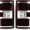 Tail Lights Kit Compatible with 2018 2019 2020 F150 Smoke Black Rear Taillights Assembly Replace for JL3Z-13405-H JL3Z13404G