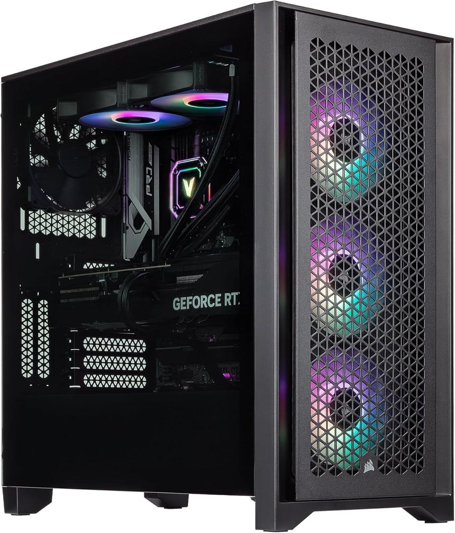 Corsair 4000D AIRFLOW Tempered Glass Mid-Tower ATX Case - High-Airflow - Cable Management System - Spacious Interior - Two Included 120 mm Fans - Black