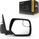 For Ford Escape 2010 2011 2012 Door Mirror Passenger Side | Power View | Outer | Rear | Non-Heated | w/Integrated Spotter | Textured Black | Replacement For FO1321351 | AL8Z17682AA