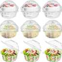Bekith 150 Pack Individual Cupcake Containers, Plastic Cupcake Holder with Lid, Single Cupcake Boxes, Muffin Container for Party, Stackable