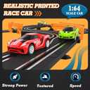 Slot Car Race Track Sets with 4 High-Speed Racing Car, Battery or Electric Race Car Track for Boys and Kids, Dual Racing Game Lap Counter Circular Overpass Track, Gifts Toys for Boys Kids Age 6 7 8-12