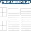 Wokceer 10 FT Backdrop Stand Heavy Duty Pipe and Drape Kit, Adjustable White Backdrop Stands for Wedding Photo Booth Background Birthday Party Exhibition Decoration