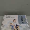 Booster Seat for Dining Table: Portable Toddler Booster Chair with Safety Buckle and Height Adjustable, Foldable Baby Feeding Chair, Kids High Chair Booster Seat for Kitchen Home Travel - Navy Blue