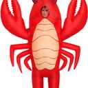 KOOY Inflatable Lobster Costume Adult, Inflatable Costume For Adult, Blow Up Crawfish Costumes Women/Men for Funny Party, Lobster Dress, Onesie For Mardi Gras/Halloween, Inflatable costumes size: suit for 150cm-180cm 