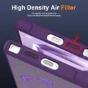 Compatible with Samsung Galaxy S24 Ultra Case with Magnetic Ring Stand Translucent Phone Case for S24 Ultra 6.8" [Compatible with Mag-Safe] [Great Grip Feeling],Purple