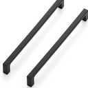 Ravinte 25 Pack 7-1/2 Inch Hole Centers Matte Black Cabinet Pulls Handles Solid Drawer Pulls Kitchen Hardware Zinc Alloy Square Bar Drawer Handles