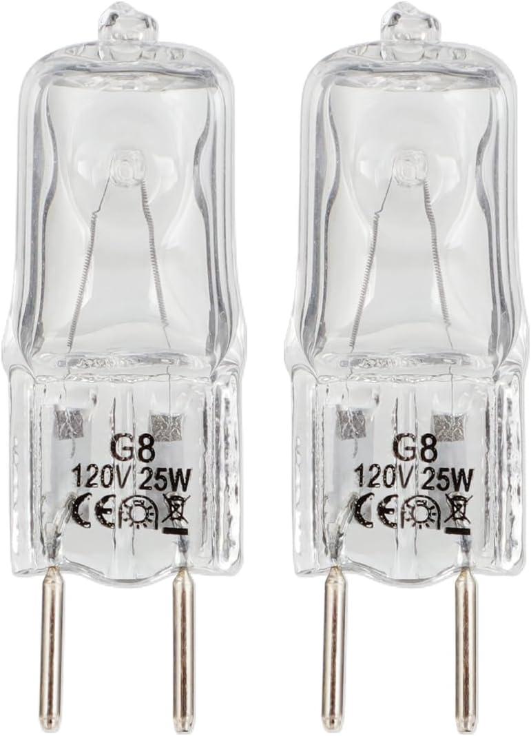 for Whirlpool Oven Light Bulbs 2 Pcs for WP74009925 120V 25W with G8 Base for Whirlpool for Maytag for Kenmore for Jenn-Air - Replace for AP6011161 74009925 1072727 899138001 PS11744355