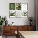 Aglcatie Green Christian Wall Art Poster Set of 6 Bible Verse Wall Decor Pictures Jesus Lamb Scripture Floral Canvas Prints Posters Religious Aesthetic Painting for Bedroom Bathroom 8x10in Unframed