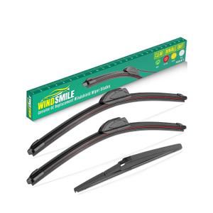 24" 17" 12" Windshield Wiper Blades Replacement for Toyota RAV4 2006 2007 2008 2009 2010 2011 2012 RAV 4 Premium All Weather Front Rear Wipers Set - OEM Quality (Pack of 3)