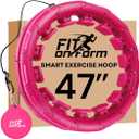 Infinity Weighted Hula Fitness Hoop for Adults Weight Loss, Smart Exercise Hola Circle Hoop for Women Abs Workout (Pink - 47 Inch)