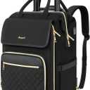 Rolling Backpack for Women, Travel Rolling Laptop Backpack with Wheels, Vertical & Horizontal Storage 2 In 1, Flip-Top Design, Water-Resistant Overnight College Underseat Carry on Luggage (Black)