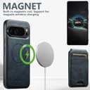 PASNEW Premium Case for Pixel 10 Pro XL,Leather Wallet Card Holder [3 Cards] Kickstand Wallets with Magnetic Wireless Charging Cover for Google 10Pro XL Shockproof,Black