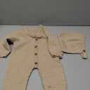 mimixiong Cotton Baby Romper Newborn Baby Knitted Clothes Longsleeve Sweater Outfit for Boy and Girls with Warm Hat Set