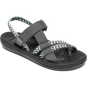 MEGNYA Hiking Sandals for Womens, Comfortable Walking Flip Flop Sandals with Arch Support, Athletic Sandals with Hook and Loop Straps for Beach Vacation Adventure (10, W7-grey)