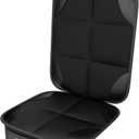 SMART ELF Car Seat Protector [1 Pack] Large Auto Protector for Child Seats with Thickest Padding and Non-Slip Backing Mesh Pockets for SUV, Sedan, Truck, Leather and Fabric - Black