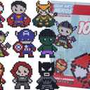 Kids Crafts Gem Art Hero Sticker Kit - Diamond Painting by Numbers with Rhinestones Fun & Easy - Includes 9 Super Hero Stickers - Educational Craft Activity for Children Ages 5+ - Over 9 Hours of Fun