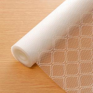 Cooyes Shelf Liner for Kitchen Cabinets Waterproof Kitchen Cupboard Liner Plastic Drawer Mats EVA Material Non Adhesive Fridge Mats for Shelves (17.7"W x 197"L, Transparent White)