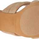 Amazon Essentials Women's Crossover Heeled Sandal with Padded Straps and Memory Foam Insole (12, Beige Faux Microsuede)