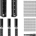 8 Pcs Concealed Joist Hangers, 2"x8" Outdoor Trim Concealed Flanges, Q235B Steel Powder Coated Concealed Mount Joist Hangers for 2"x8" Beam Swing