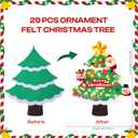 3Ft DIY Felt Christmas Tree for Kids, 29pcs Detachable Ornaments Toddler Wall Hanging Christmas Tree with String Light (Batteries not Included) (Small, Three Layers of Snow Edge)