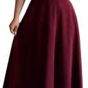 Floerns Women's Elegant Wedding Guest Dresses Bow Flare Ruffle Cocktail Party Summer Midi Dress (Brown, M)