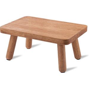 Wooden Step Stool for Adults Seniors, Anti-Slip One Step Stools, Heavy Duty Stepping Stools Kitchen Step Stool with 500lbs Capacity for Office, Bedroom, Kitchen, Bathroom