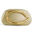 NEWROGENG Clutch Purses for Women Formal, PU Leather Evening Bags with Chain, Trendy Metal Handle Purses and Handbags 2025, Leather Gold