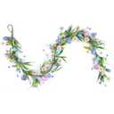 5 ft Spring Easter Garland Decor for Mantle,Artificial Daisy Easter Egg Decorative, Farmhouse Spring Decorations, Front Door, Wall, Wedding, Easter, Spring(Blue&Pink)
