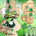 3 Pcs Large St Patrick's Day Shamrock Wooden Block Set Wood Clover Standing Table Sign Irish Decor Clover Table Centerpieces Irish Shamrocks Ornaments for Home Farmhouse Office Kitchen(Stylish)