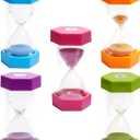 SANDTIMER 5 PcsColorful Hourglass, Sand Timers, Acrylic Hourglass Timer, Kitchen Timer,1/3/5/10/30 Minutes Sandglass for Classroom, Home, Kitchen, Office Decoration (Ordinary)