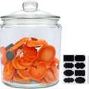 1 Gallon Glass Canister, Cookie Jar & Candy Jar with Airtight Lid, Large Food Storage Container for Buffet, Coffee & Flour, Laundry Room Storage & Pantry