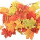 GLEAVI Thanksgiving Maple Leaf Garland Artificial Autumn Leaves Vine for Home Decor Harvest and Halloween Parties Elegant Fall Decoration for Indoor and Outdoor Use
