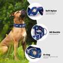 Thick Martingale Collar for Large Dogs - 1.5 Inch Blue Space Pattern No Pull Escape Proof Dog Collar, Adjustable Comfort Training Collar for Medium, Large & XL Dogs(Space L)